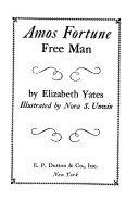 Cover of Amos Fortune, Free Man