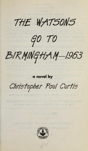 Cover of The Watsons Go to Birmingham - 1963